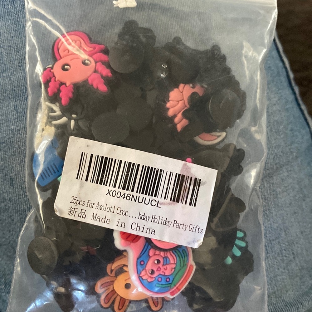 25 piece Axolotl croc charms